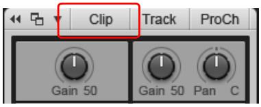 CAKEWALK SONAR X1 - Afficher/masquer l'inspecteur de propriétés de clip - 1