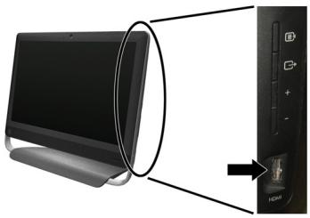 HP OMNI 27-1215EF - Using the HDMI port controls (select models only) - 1