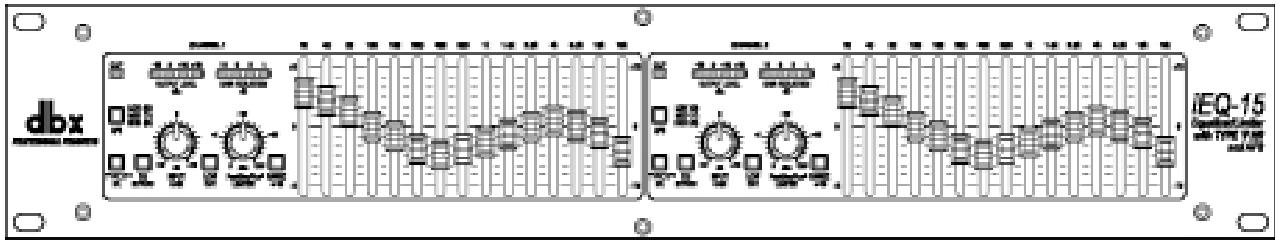 DBX IEQ-15 - Connexions en face avant - 1