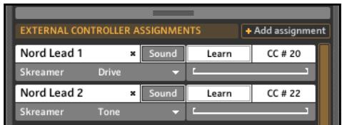 NATIVE INSTRUMENTS GUITAR RIG 3 - Assignations de contrôleurs externes - 1