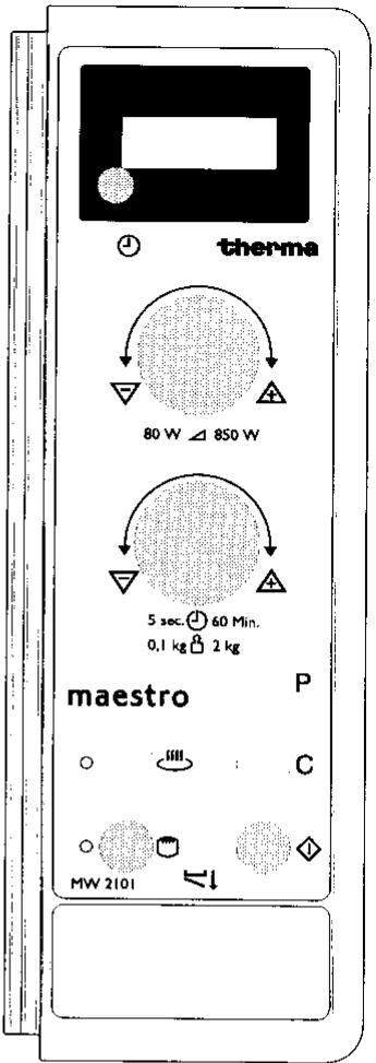 THERMA MW2101B - Réglage - 1