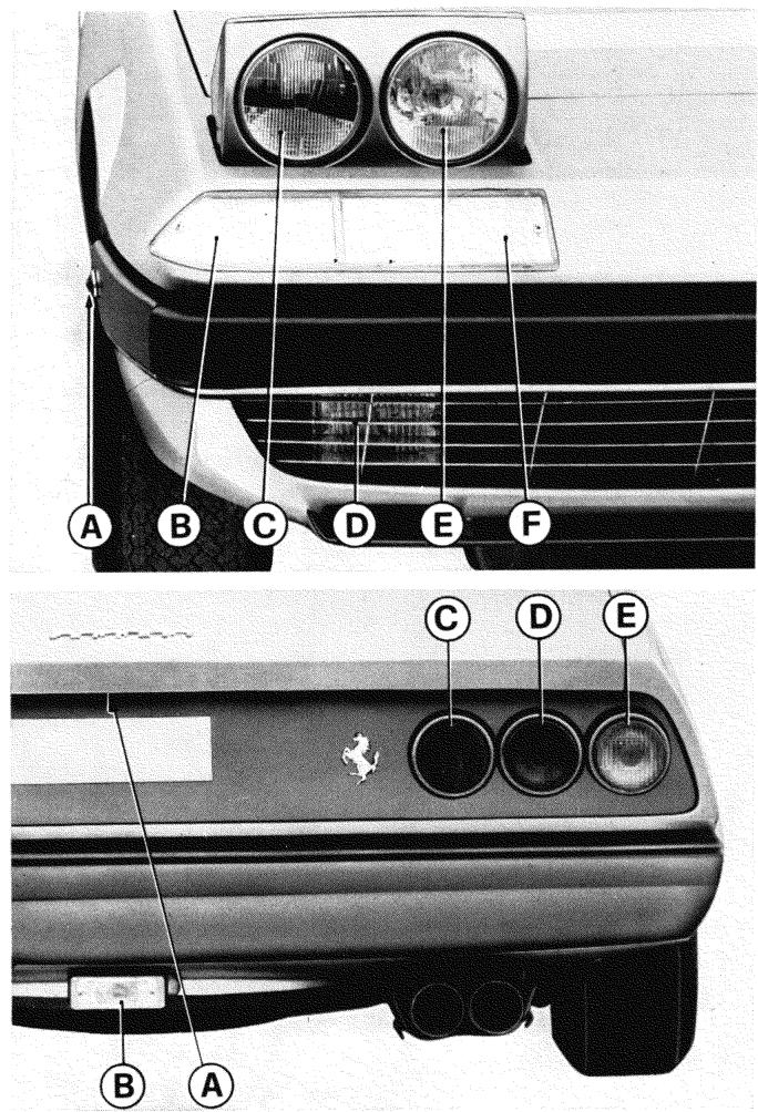 FERRARI 365 GT4 - Dispositif de secours pour soulevement projecteurs - 2