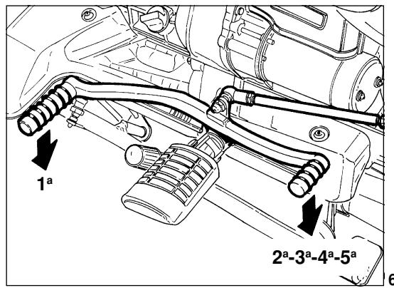 MOTO GUZZI CALIFORNIA SPECIAL SPORT - Brake pedal for left front brake and rear brake («A» in fig. 16) - 1