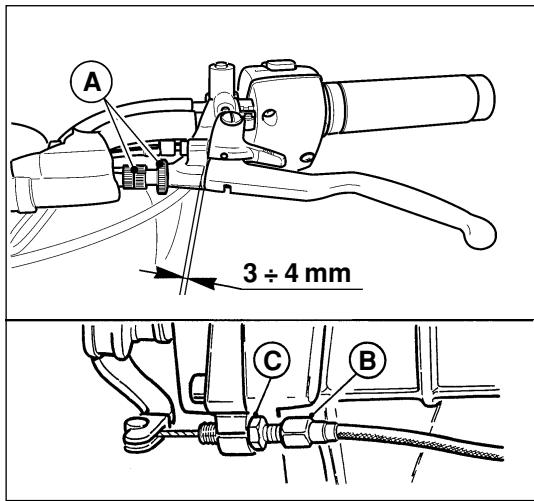 MOTO GUZZI CALIFORNIA SPECIAL SPORT - Adjusting the clutch lever (fig. 14) - 1