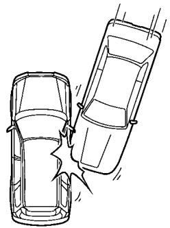 SUBARU FORESTER 2010 - Exemples d'accidents peu susceptibles d'entraîner le déploiement des coussins de sécurité SRS latéraux - 1