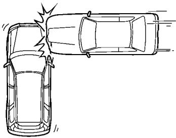 SUBARU FORESTER 2010 - Exemples d'accidents peu susceptibles d'entraîner le déploiement des coussins de sécurité SRS latéraux - 2