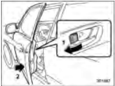 SUBARU FORESTER 2010 - Verrouillage et déverrouillage par l'extérieur - 2