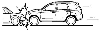 SUBARU FORESTER 2010 - Exemples d'accidents peu susceptibles d'entraîner le déploiement des coussins de sécurité SRS latéraux - 9