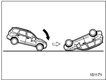 SUBARU FORESTER 2010 - Exemples d'accidents peu susceptibles d'entraîner le déploiement des coussins de sécurité SRS latéraux - 12