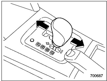 SUBARU FORESTER 2010 - Bouton de déverrouillage du levier sélecteur - 4
