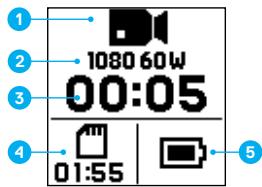 GOPRO HERO5 - CAMERA STATUS SCREEN - 1