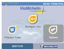 MICHELIN X-930 - 2.3- ViaMichelin Navigation : OPTIONS - 1