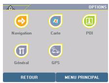 MICHELIN X-930 - 2.3- ViaMichelin Navigation : OPTIONS - 2