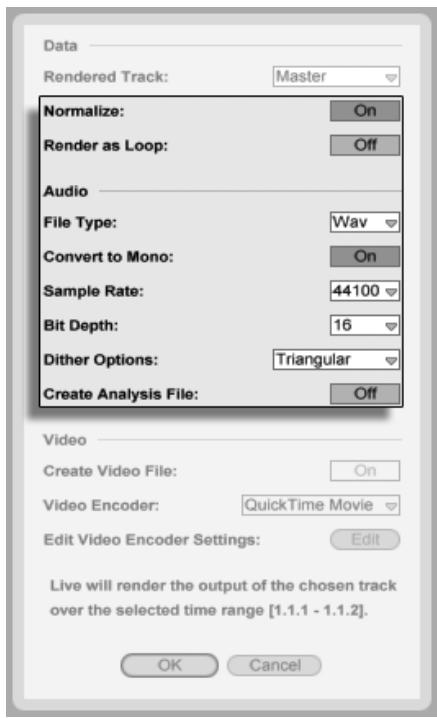 ABLETON LIVE 8 - Options de conversion audio - 1