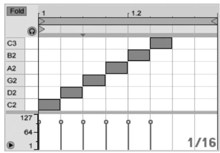 ABLETON LIVE 8 - Les commandes ...Zone temporelle dans l'Editeur MIDI - 2