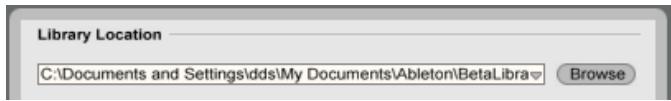 ABLETON LIVE 8 - Changement d'emplacement de la bibliothèque, mise à jour d'une ancienne bibliothèque - 1