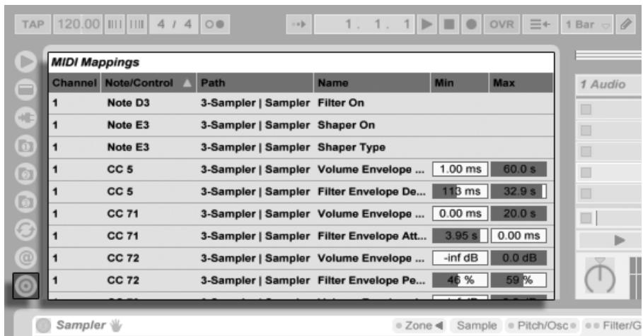 ABLETON LIVE 8 - Le navigateur d'affectations - 1