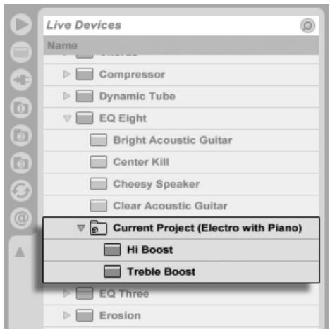 ABLETON LIVE 8 - Projets et preset - 1