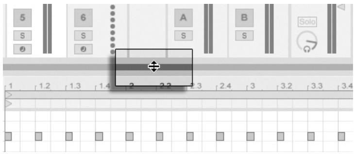 ABLETON LIVE 8 - Navigation et transport dans l'Editeur MIDI - 4