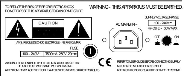 ALLEN & HEATH ALLEN & HEATH WZ162DX - Connexion de l'Alimentation - 1