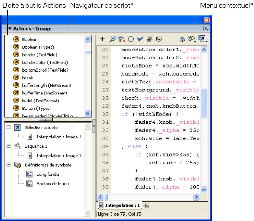 MACROMEDIA FLASH MX 2004 - A propos de l'environnement de l'éditeur ActionScript - 1