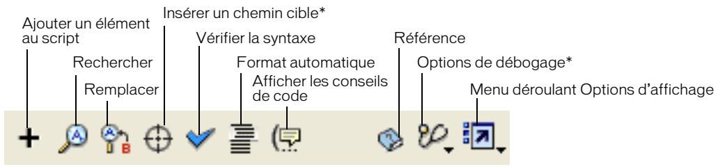 MACROMEDIA FLASH MX 2004 - A propos de l'environnement de l'éditeur ActionScript - 2