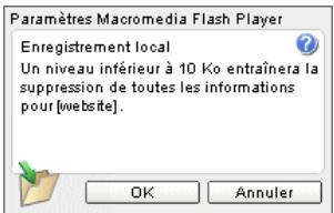 MACROMEDIA FLASH MX 2004 - Considérations sur l'espace disque local - 3