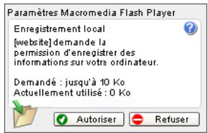MACROMEDIA FLASH MX 2004 - Considérations sur l'espace disque local - 1