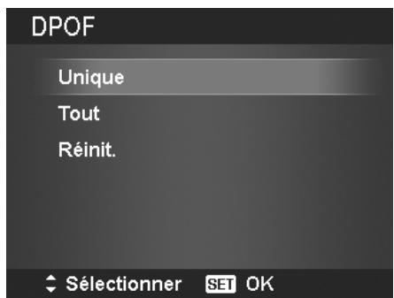 AGFAPHOTO OPTIMA 105 - Pour régler DPOF : - 1