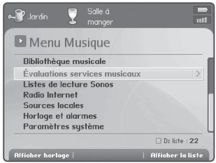 SONOS BRIDGE - Menu musique - 1