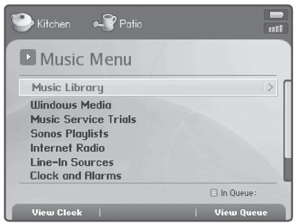 SONOS BRIDGE - Music menu - 1