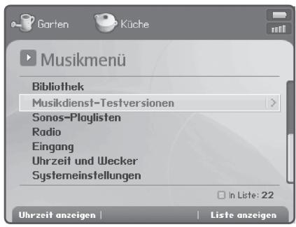 SONOS BRIDGE - Musikmenu - 1
