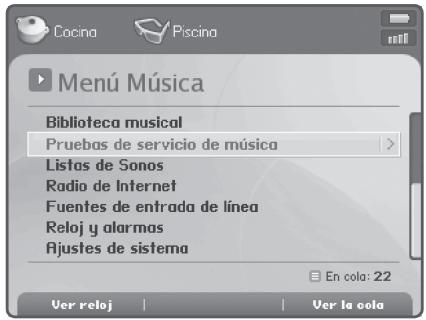 SONOS BRIDGE - Menu Música - 1
