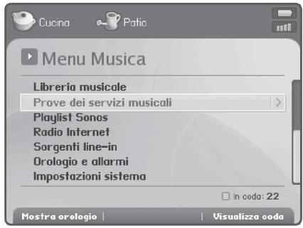 SONOS BRIDGE - Menu Musica - 1