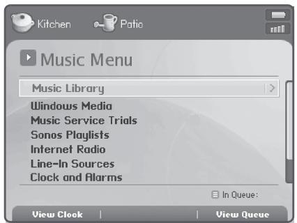 SONOS BRIDGE - Menu Music - 1