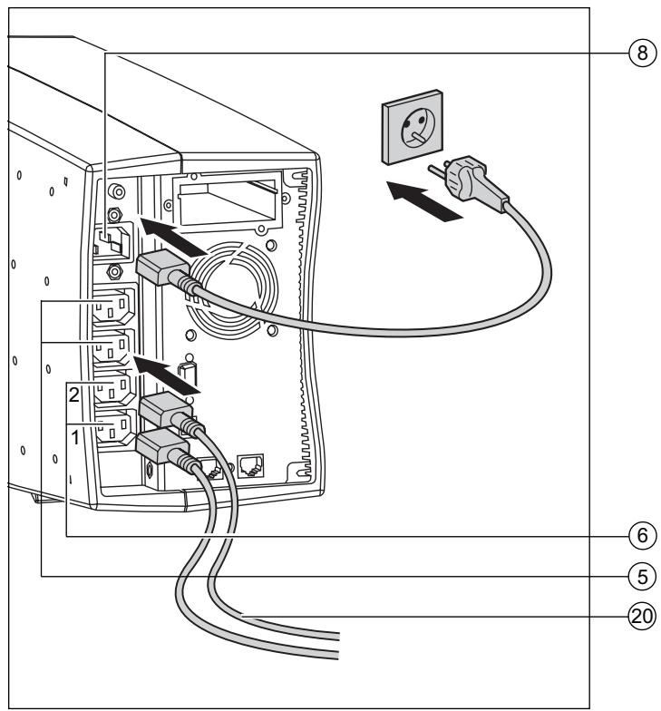 MGE UPS SYSTEMS PULSAR EVOLUTION 500 RACK - Raccordement des équipements - 3