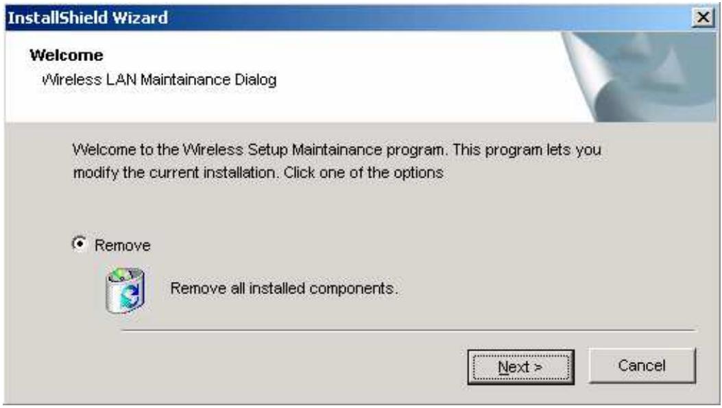COMET LABS WN558 - Désinstallation sous windows 2000 - 5