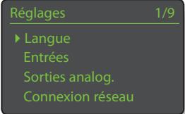 NAIM ND5 XS - L'accueil du menu Régliages - 1