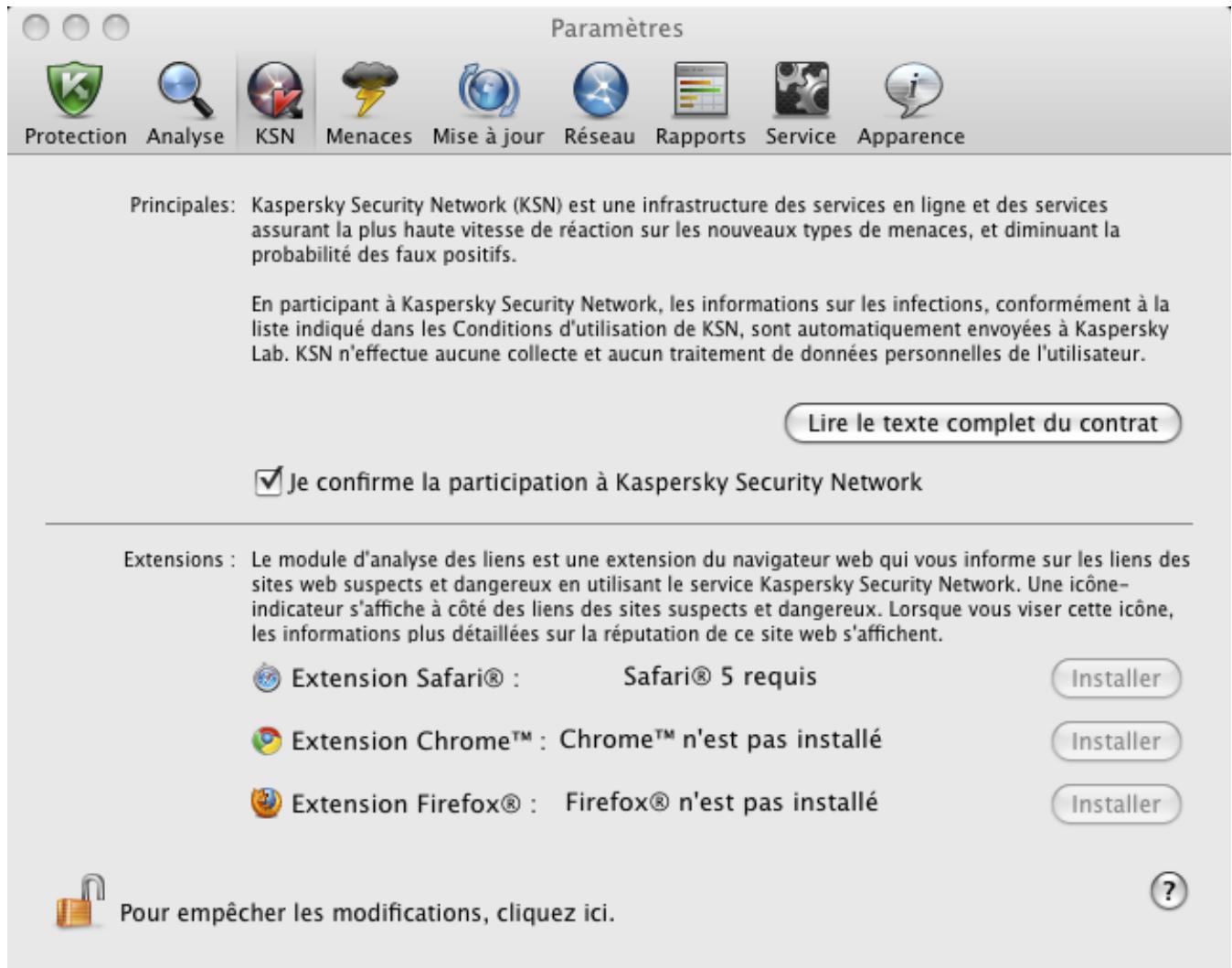 KASPERSKY ANTI-VIRUS FOR MAC - PARTICIPATION AU KASPERSKY SECURITY NETWORK - 1