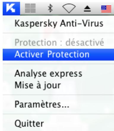 KASPERSKY ANTI-VIRUS FOR MAC - RÉTABLISSEMENT DE LA PROTECTION DE L'ORDINATEUR - 1