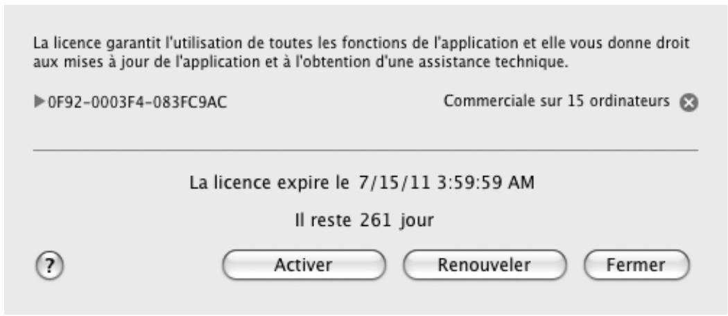 KASPERSKY ANTI-VIRUS FOR MAC - CONSULTATION DES INFORMATIONS SUR LA LICENCE - 1
