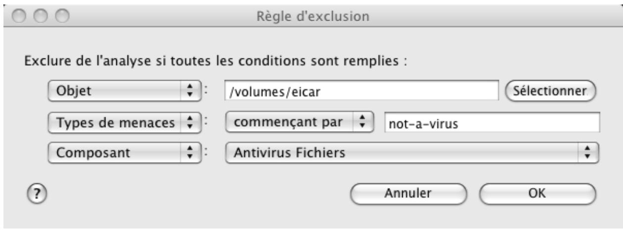 KASPERSKY ANTI-VIRUS FOR MAC - Création d'une règle d'exclusion - 1