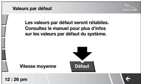 JAGUAR XF 2008 - Retablir les valeurs par default - 2