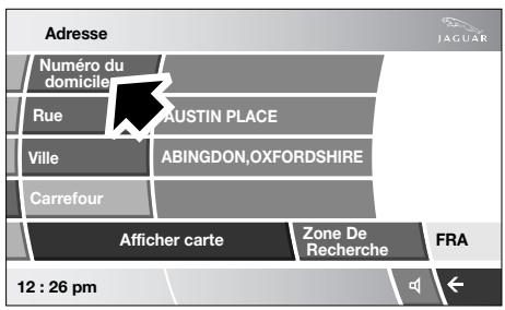JAGUAR XF 2008 - Dans le menu de navigation, sélectionnez entrer destination. - 7