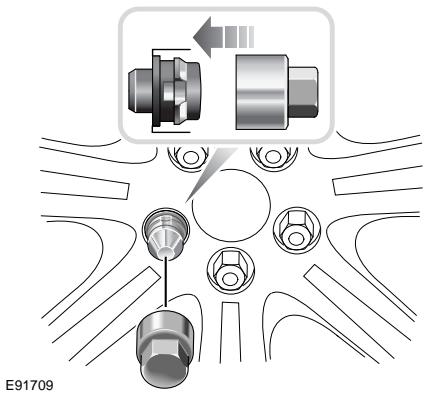 JAGUAR XF 2008 - Écrous de roues antivol - 1