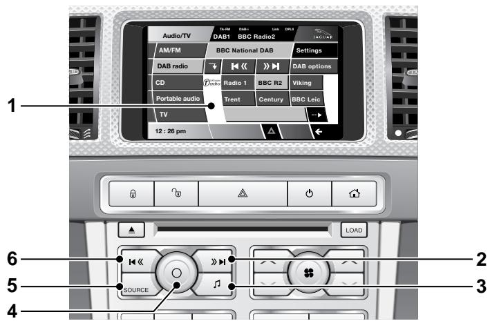 JAGUAR XF 2008 - Commandes du systeme AUDIO - 1