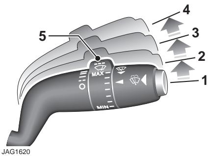JAGUAR XF 2008 - Fonctionnement des essuie-glaces - 1