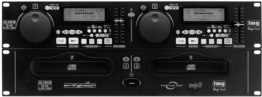 IMG STAGE LINE CD-290DJ - PROFESSIONELER DUAL-CD-PLAYER - 1