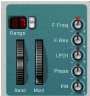 PROPELLERHEAD REASON 3.0 - Mollettes de Pitch Bend et de modulation - 1