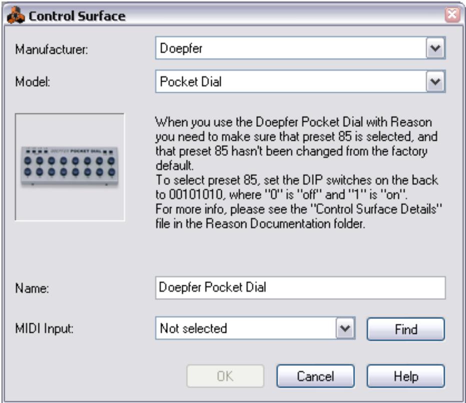 PROPELLERHEAD REASON 3.0 - Ajouter une Surface de Contrôle - 1